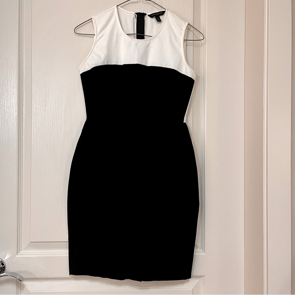 Banana Republic Black and White Colour Block Dress